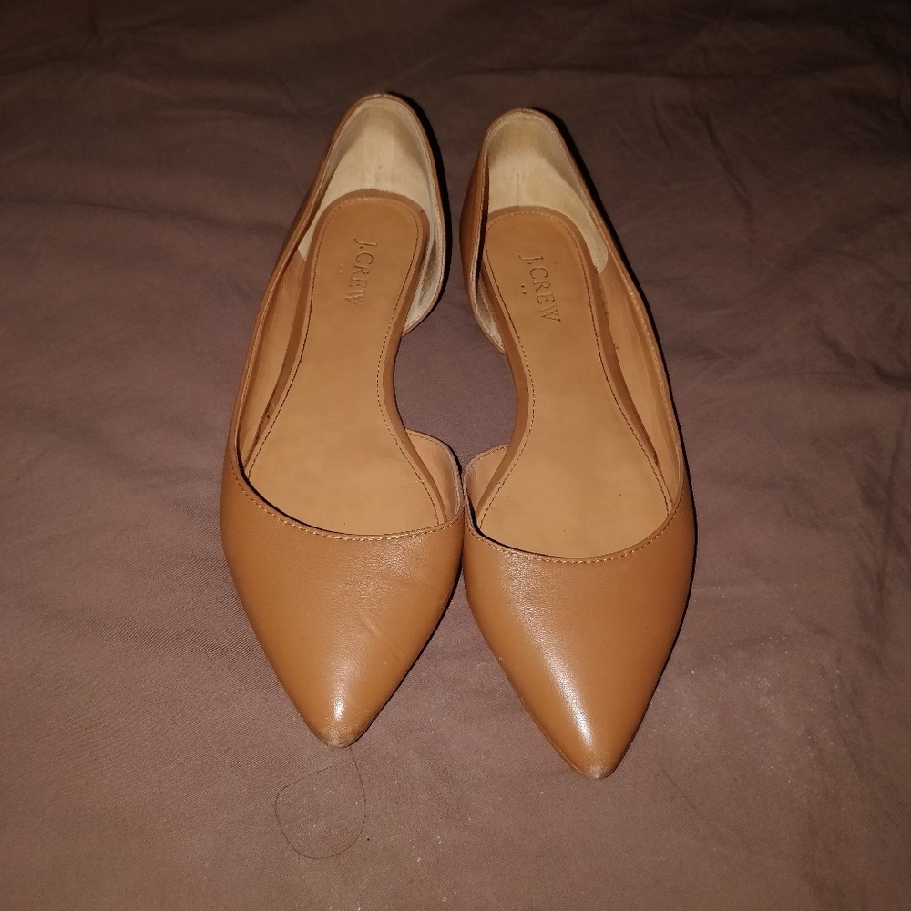 J. Crew Classic d'Orsay flats in Dark Cedar